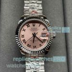 Clean Factory Replica Rolex Datejust Fluted Bezel Ladies 28MM Pink Dial Swiss Watch